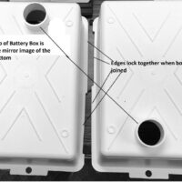 MTS Products Battery Box, Group 27, Vented, White, 13.5 x 7 x 10 Inches