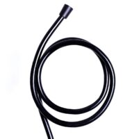 Dura Faucet 60-Inch Black Vinyl Shower Hose with Built-In Connectors