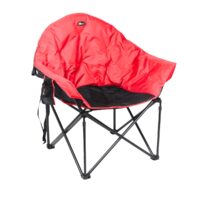 Faulkner Bucket Camping Chair, 300 Pound Capacity, Burgundy and Black