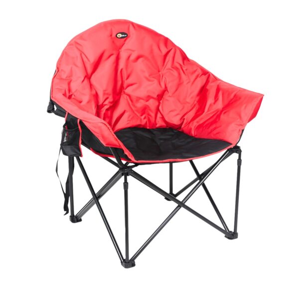 Faulkner Bucket Camping Chair, 300 Pound Capacity, Burgundy and Black