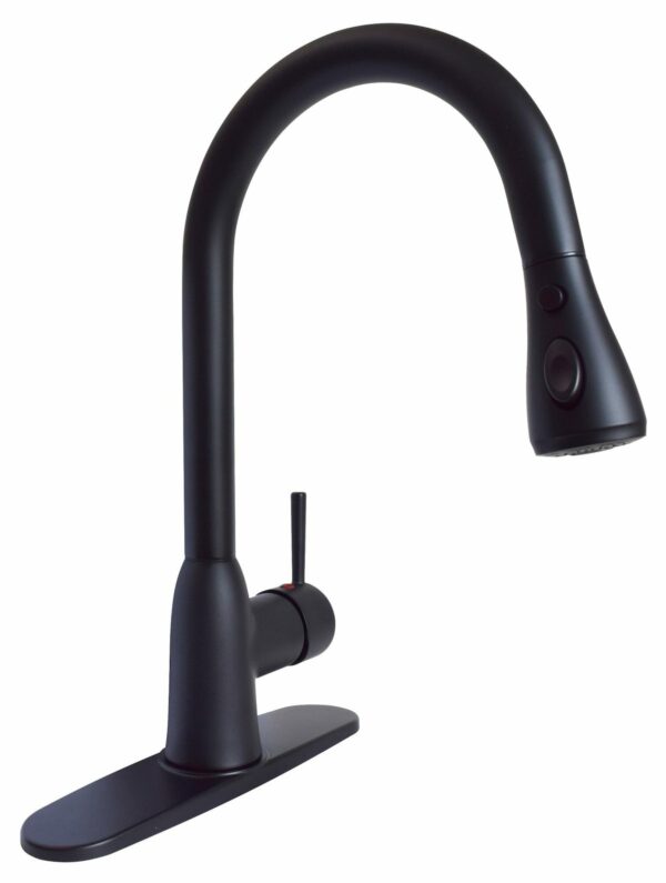 Phoenix Products Kitchen Faucet, High Arc, Matte Black, 3 Modes