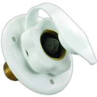 JR Products Fresh Water Inlet, Polar White, Surface Mount