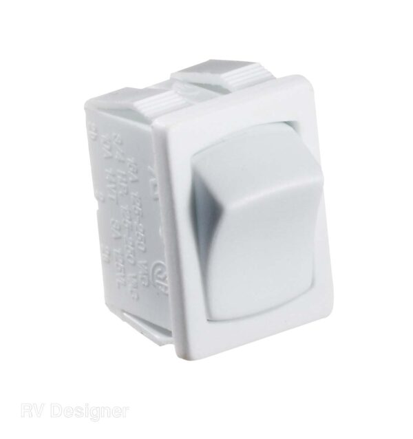RV Designer 14V 10A Rocker Switch, White