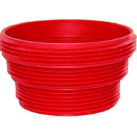 Valterra EZ Coupler Threaded Sewer Adapter, Red, with Clamp
