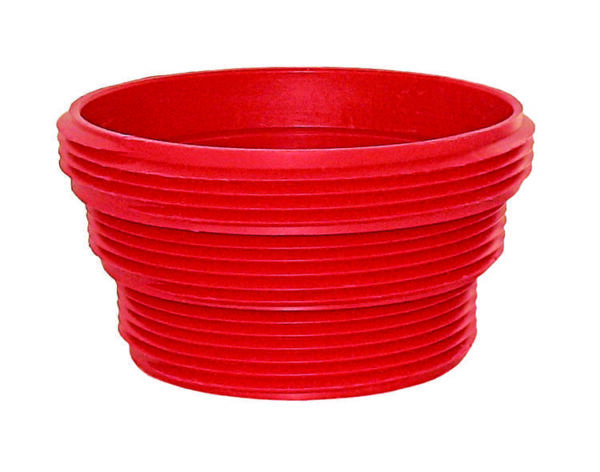 Valterra EZ Coupler Threaded Sewer Adapter, Red, with Clamp