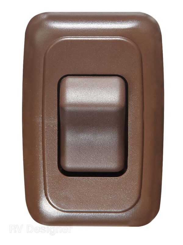 RV Designer 1 Amp Wall-Mount Rocker Switch, Brown, 12 Volt