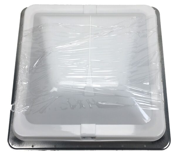 Heng's Industries 14x14 Manual RV Roof Vent, White, With Screen and Lid
