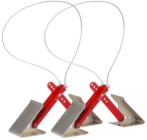 Fastway ONESTEP Stabilizing Wheel Chock, 24-inch, Red, Set of 2