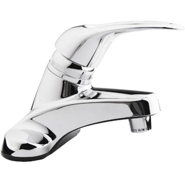 Dura Faucet RV Lavatory Faucet, Chrome, Mid-Arc, Single Lever, 4" Mount