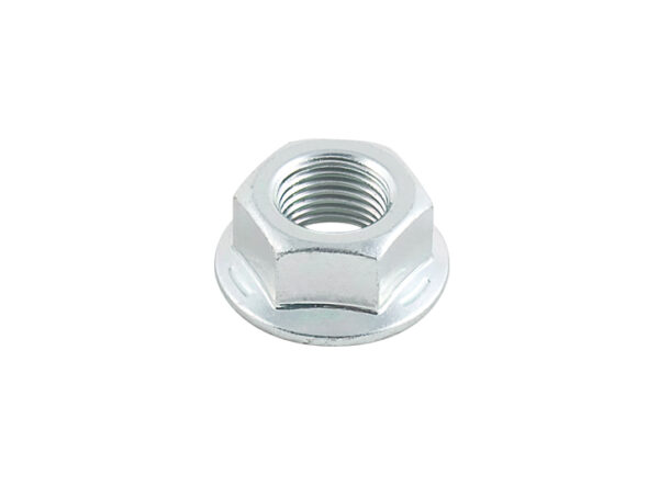 AP Products Steel Hex Flange Lock Nut, 1/2 Inch-20, Zinc Plated, Silver