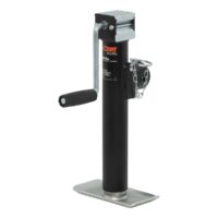 CURT Pipe-Mount Swivel Trailer Tongue Jack, 2,000 lb, Round Sidewind