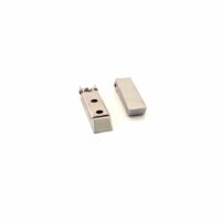 JR Products Square Spring-Loaded Door Catch, Stainless Steel, Silver, Set of 2