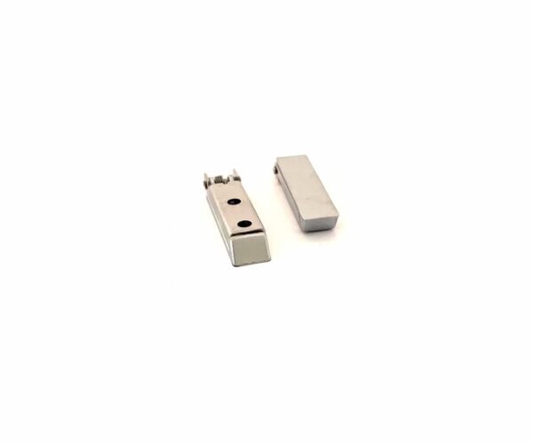 JR Products Square Spring-Loaded Door Catch, Stainless Steel, Silver, Set of 2