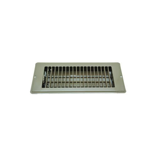 AP Products Heating/Cooling Floor Register with Damper, 10 x 4 Inch, Brown