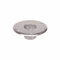 Faulkner 6-1/4-inch Round Recessed Table Leg Base, Aluminum