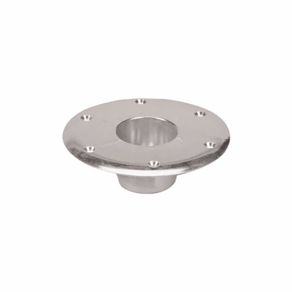 Faulkner 6-1/4-inch Round Recessed Table Leg Base, Aluminum