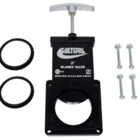 Valterra 2 Inch Black Water Sewer Valve with Aluminum Handle