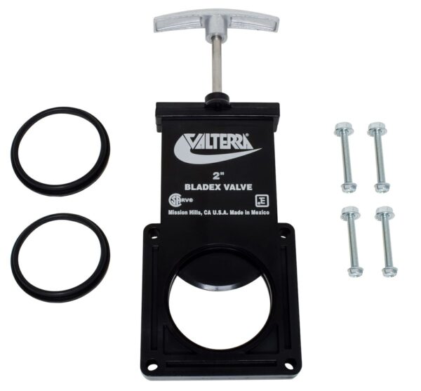 Valterra 2 Inch Black Water Sewer Valve with Aluminum Handle