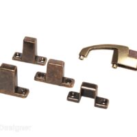 RV Designer 6 Inch Brass Cabinet Catch, Antique Bronze