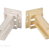 RV Designer 1 Inch Adjustable Drawer Slide Socket, White, Set of 2