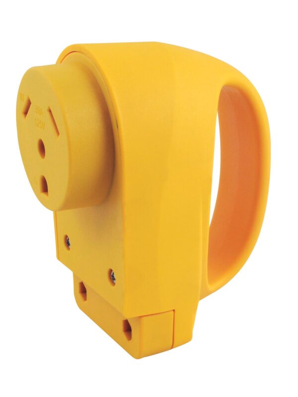 Marinco 30 Amp RV Power Cord Plug End, TT-30R, Yellow