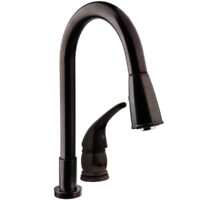 Dura Faucet 8 Inch Kitchen Faucet, Venetian Bronze Pull-Down with Sprayer
