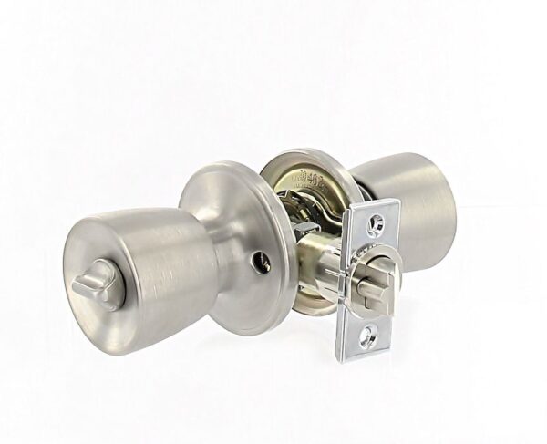 Valterra Entry Door Handle, Knob Style, Silver, Stainless Steel