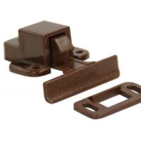 JR Products Concealed Positive Door Catch, Plastic, Brown