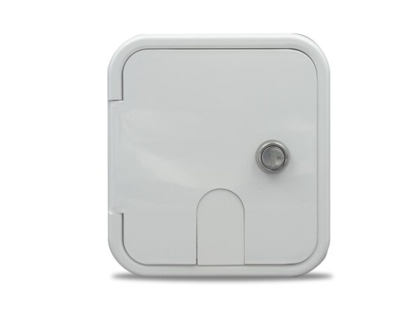 B&B Molders Fresh Water Inlet with Lock Polar White (Recessed Mount, 2-3/4 Inch depth)