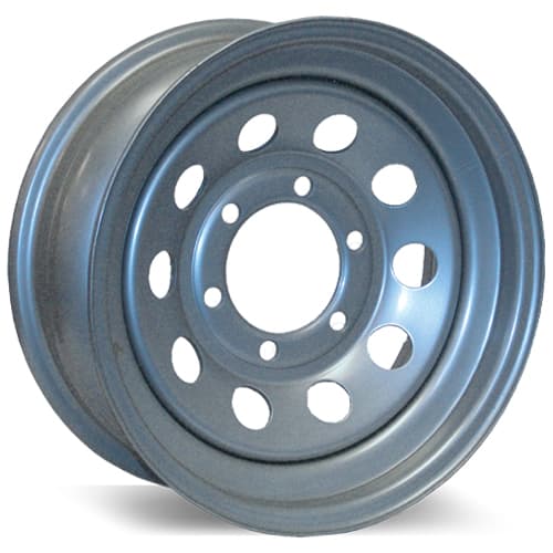 Americana Trailer Wheel, Silver, 15 x 5 Inch, 2-Piece Welded Steel