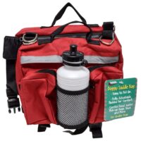 Valterra Pet Backpack, Red Mesh, Small to Medium with Reflective Strips and Pocket