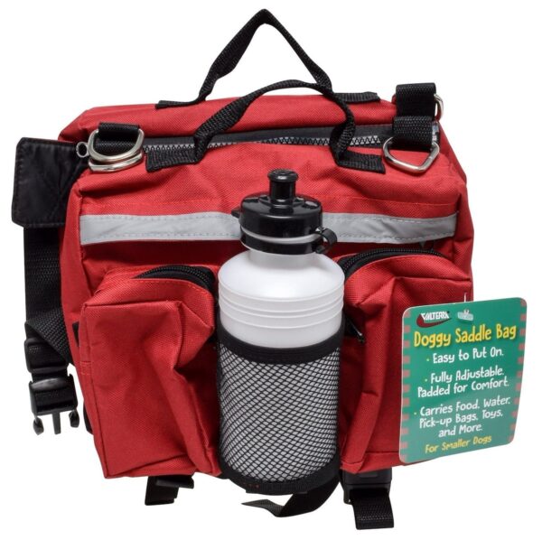 Valterra Pet Backpack, Red Mesh, Small to Medium with Reflective Strips and Pocket