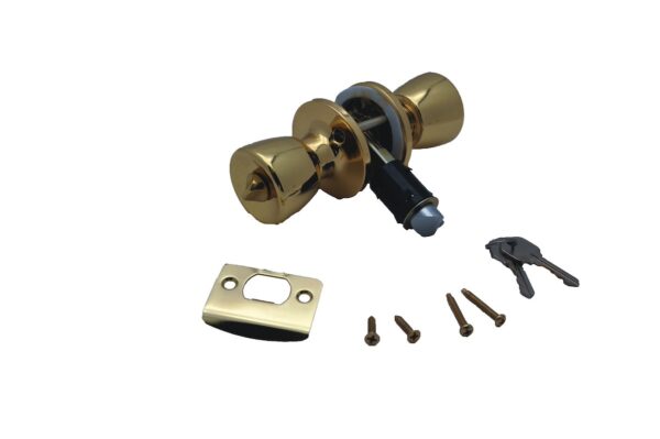AP Products Entrance Door Lock, Gold, Knob Handle
