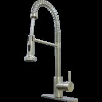 Empire Faucets Pull-Out Kitchen Faucet with Tall Spout, Brushed Nickel