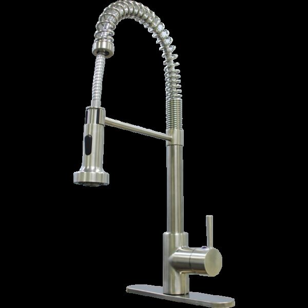 Empire Faucets Pull-Out Kitchen Faucet with Tall Spout, Brushed Nickel