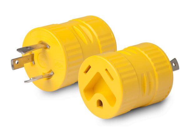 Marinco Park Power Adapter, TT-30P to L5-30R, 30 Amp, Yellow