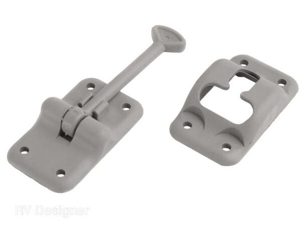 RV Designer Door Holder, T-Style, 3.5 Inch, Plastic, Gray
