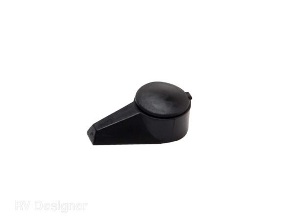RV Designer Door Catch, Black Plastic, Set of 2 for Shower Doors
