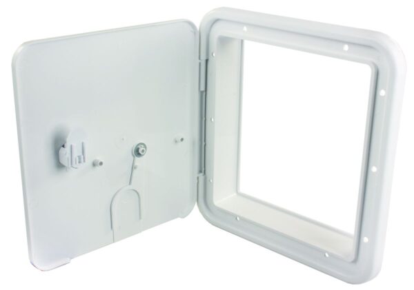 JR Products Lockable Access Door, 8.5 x 8 Inch, Polar White
