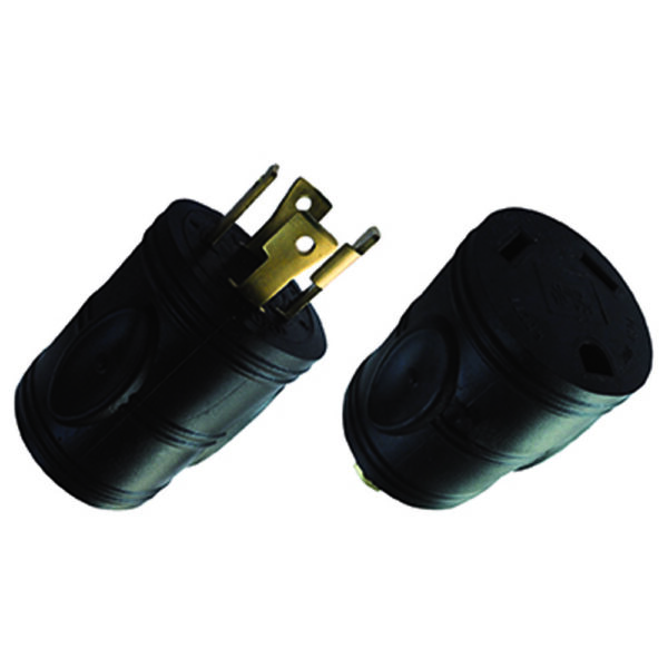 AP Products 30 Amp RV Power Adapter, L14-30P to TT-30R, Black