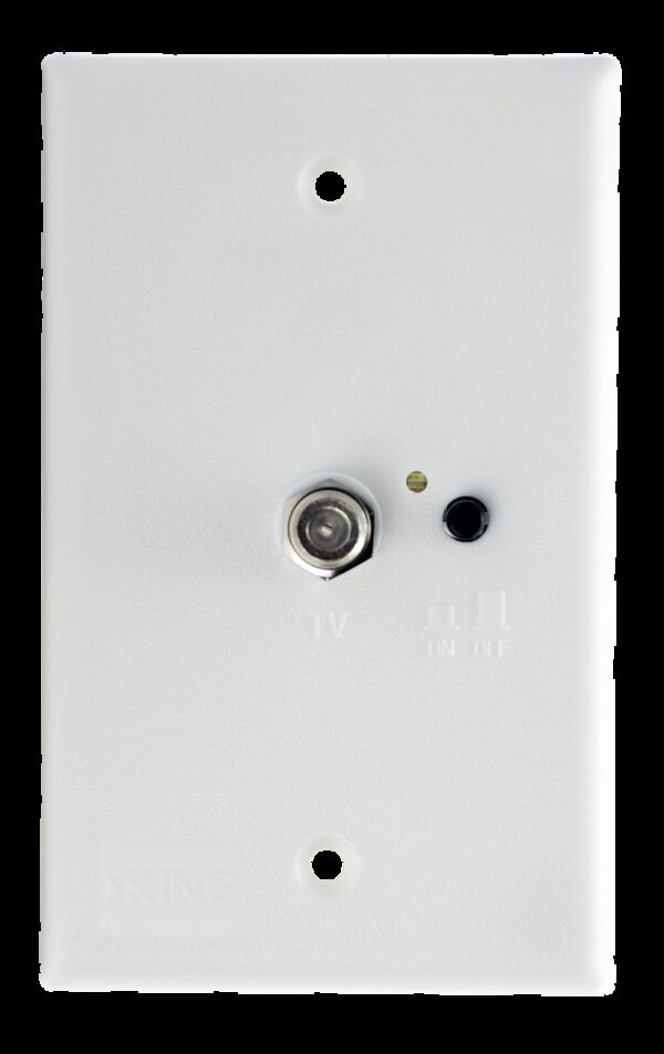 KING 12 Volt DC Power Receptacle Wall Plate, White