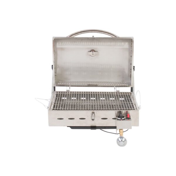 Faulkner Portable Propane Barbeque Grill, 12,000 BTU, Silver