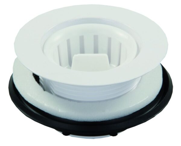JR Products Plastic Sink Strainer, 2 in. Drain, Female-Threaded Basket