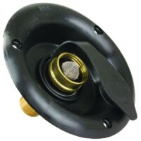 JR Products Fresh Water Inlet, Black, Recessed Mount, 3-1/2 Inch