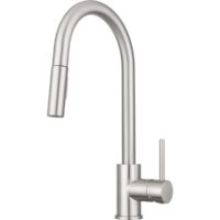 Dura Faucet Hi-Arc Single-Lever Pull-Out RV Kitchen Faucet, Brushed Nickel