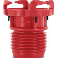 Valterra Threaded Sewer Adapter, Red, with Integral Clamp