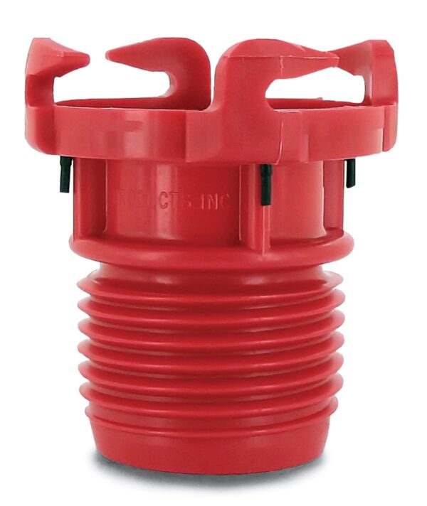 Valterra Threaded Sewer Adapter, Red, with Integral Clamp