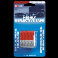 Reflective Tape, Red/Silver, 4 Foot by 1.5 Inch Roll
