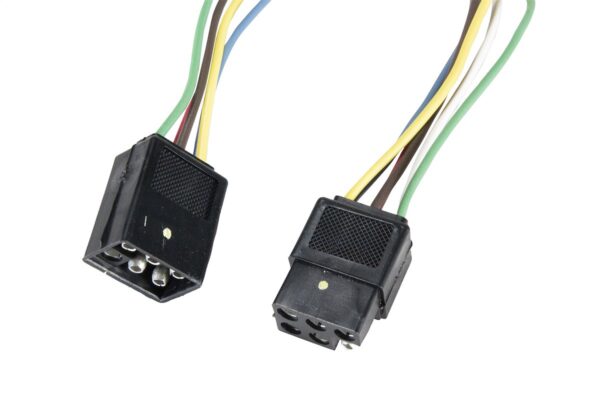 Hopkins 6-Pin Pop-Up Camper Connector with 12-Inch Leads, Black