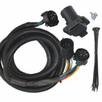Valterra 7-Way Trailer Wiring Connector, Vehicle End, 90 Degree, Black